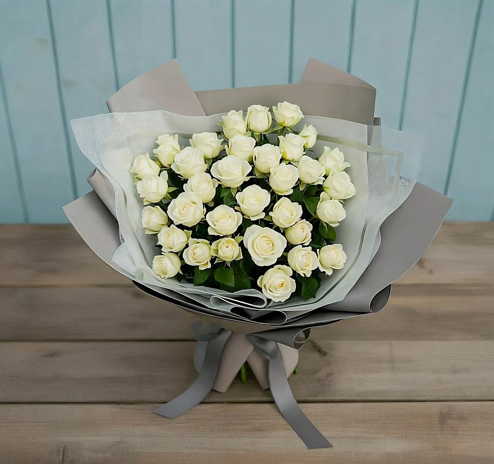 Букет Белоснежная нежность в Деденево
