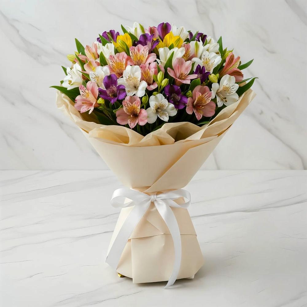 Букет цветов из: Альстромерии в Деденево