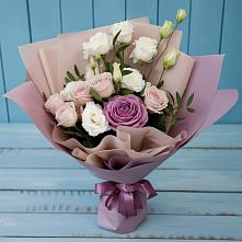 Букет цветов из:  Розы и Лизиантусы #REPLACE_PRED# Деденево