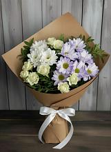 Букет цветов из:  Хризантемы и Розы в Деденево