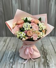 Букет цветов из:  Гвоздики, Розы и Хризантемы в Деденево