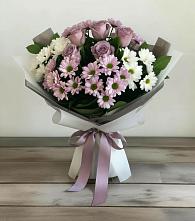 Букет цветов из:  Хризантемы и Розы в Деденево