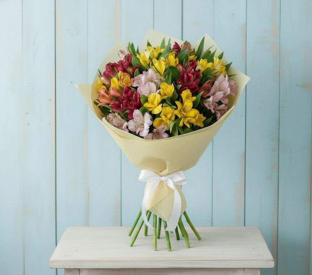 Букет цветов из: Альстромерии в Деденево