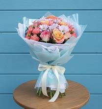 Букет цветов из:  Хризантемы и Розы в Деденево