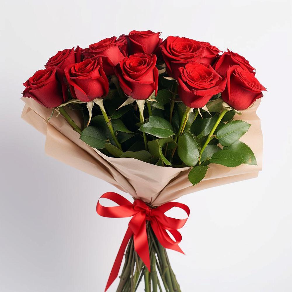 Букет 11 Красных роз Эдлесс Лав в Деденево