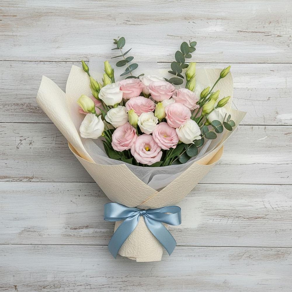 Букет цветов из: Лизиантусы в Деденево